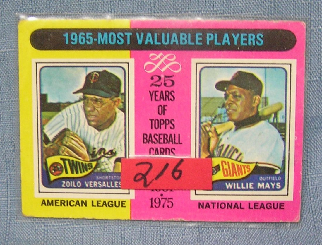 Vintage Willie Mayes baseball card: Vintage Willie Mayes baseball card $15.00-$25.00