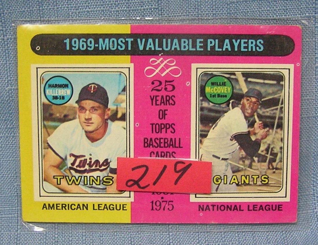 Vintage Harmon Killebrew and Willie McCovey baseball: Vintage Harmon Killebrew and Willie McCovey baseball card $15.00-$25.00
