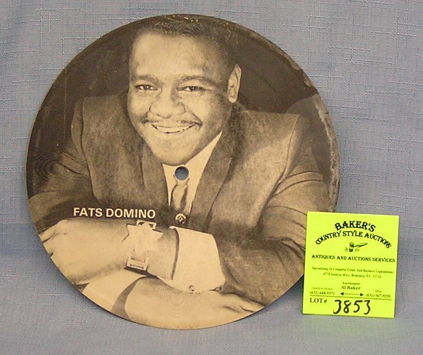 Vintage Fats Domino 45rpm picture sleeve record: Vintage Fats Domino 45rpm picture sleeve record with songs Blueberry Hill and I’m Walking made in Denmark, very good plus $30.00-$40.00