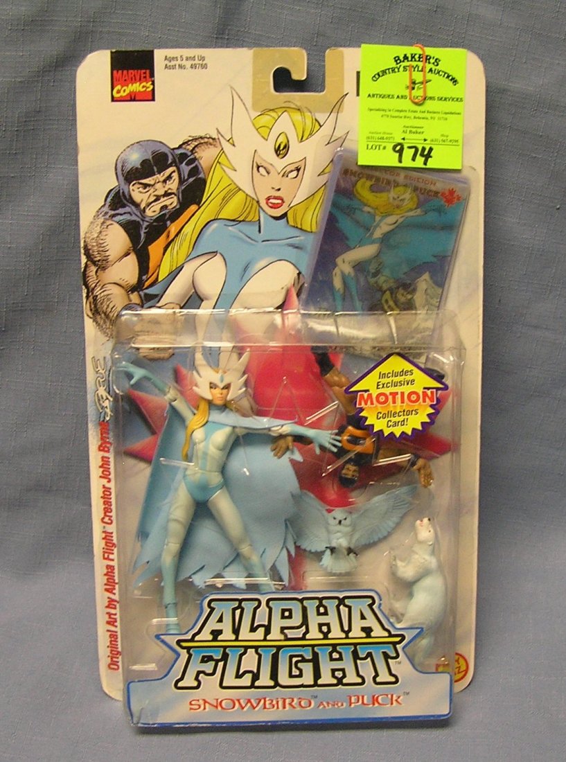 Marvel’s Alpha Flight Snow Bird and Puck action figure: Marvel’s Alpha Flight Snow Bird and Puck action figure mint on card $15.00-$25.00