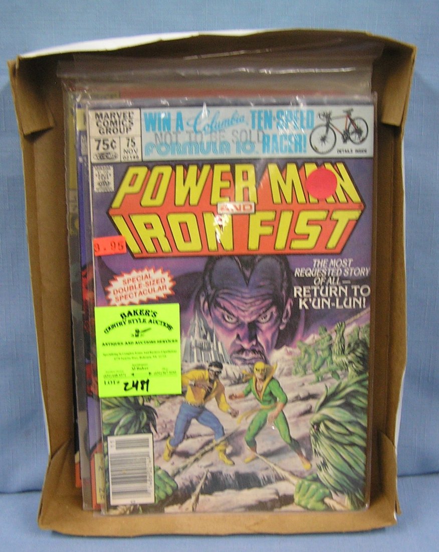 Marvel comic books includes Powerman and Iron Fist: Collection of vintage Marvel comic books including Powerman and Iron Fist, Marvel Age, Elf Quest, Long Shot and more est. value $25.00-$30.00