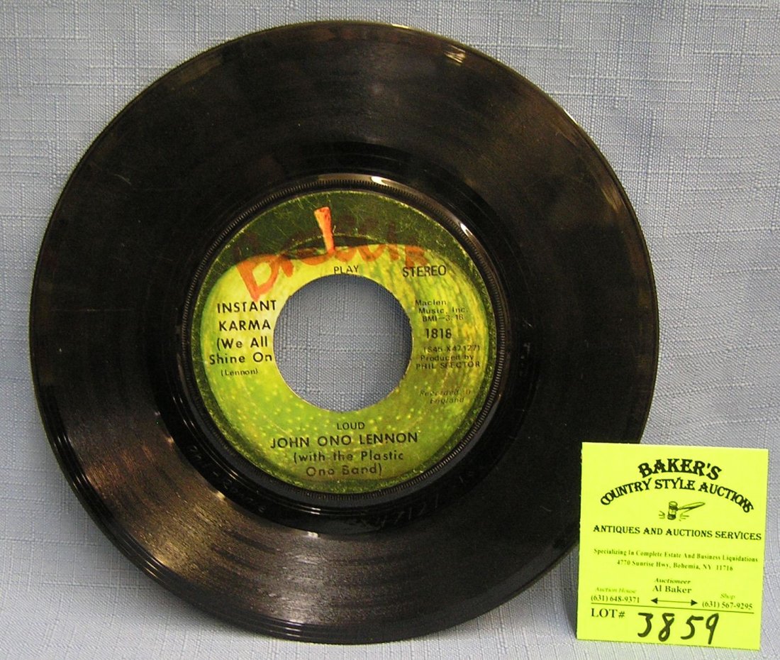 Vintage John and Yoko Ono record album on Apple Records: Vintage John and Yoko Ono 45 rpm record on Apple Records $15.00-$20.00