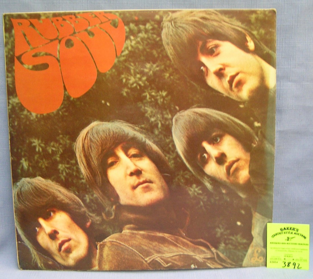 Rubber Soul vintage Beatles record album: Rubber Soul vintage 33 rpm Beatles record album by EMI records mint never played $100.00-$125.00