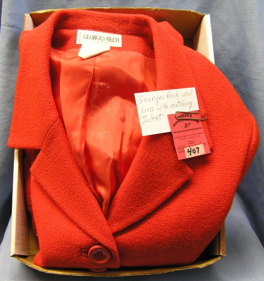 Vintage Georges Rech wool dress with matching jacket: Vintage Georges Rech wool dress with matching jacket est. value $75.00-$100.00