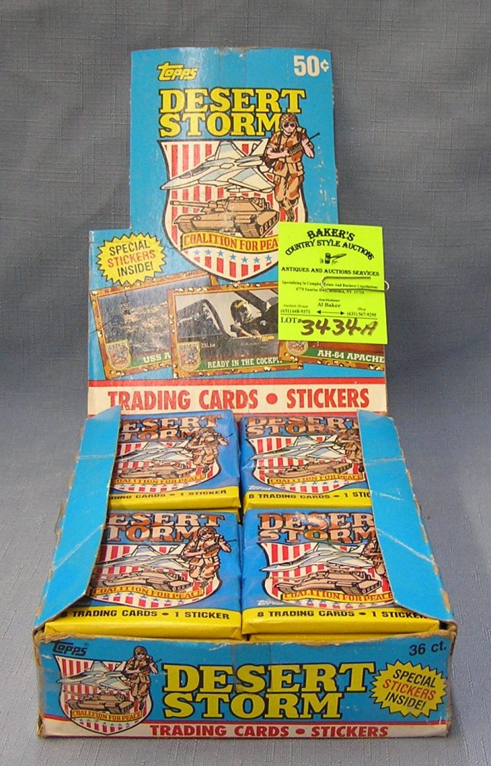 Box full of vintage Desert Storm non sports cards: Box full of vintage Desert Storm non sports cards est. value $35.00-$40.00