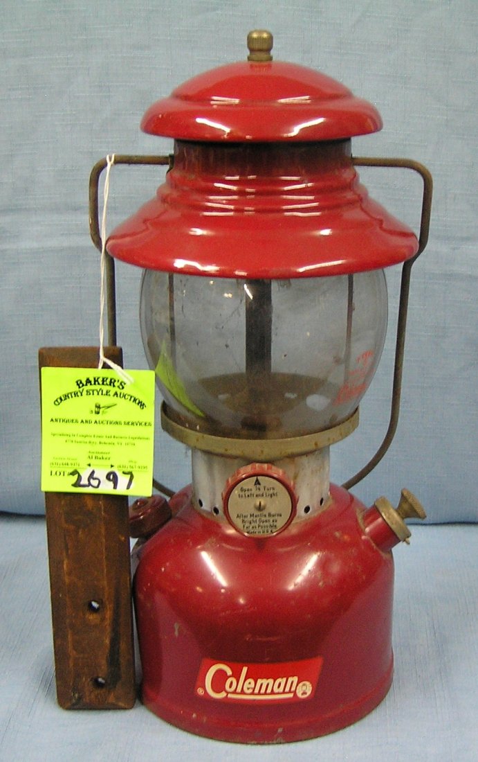 Early Coleman gas lantern Oct 10, 2014 Baker's Antiques and