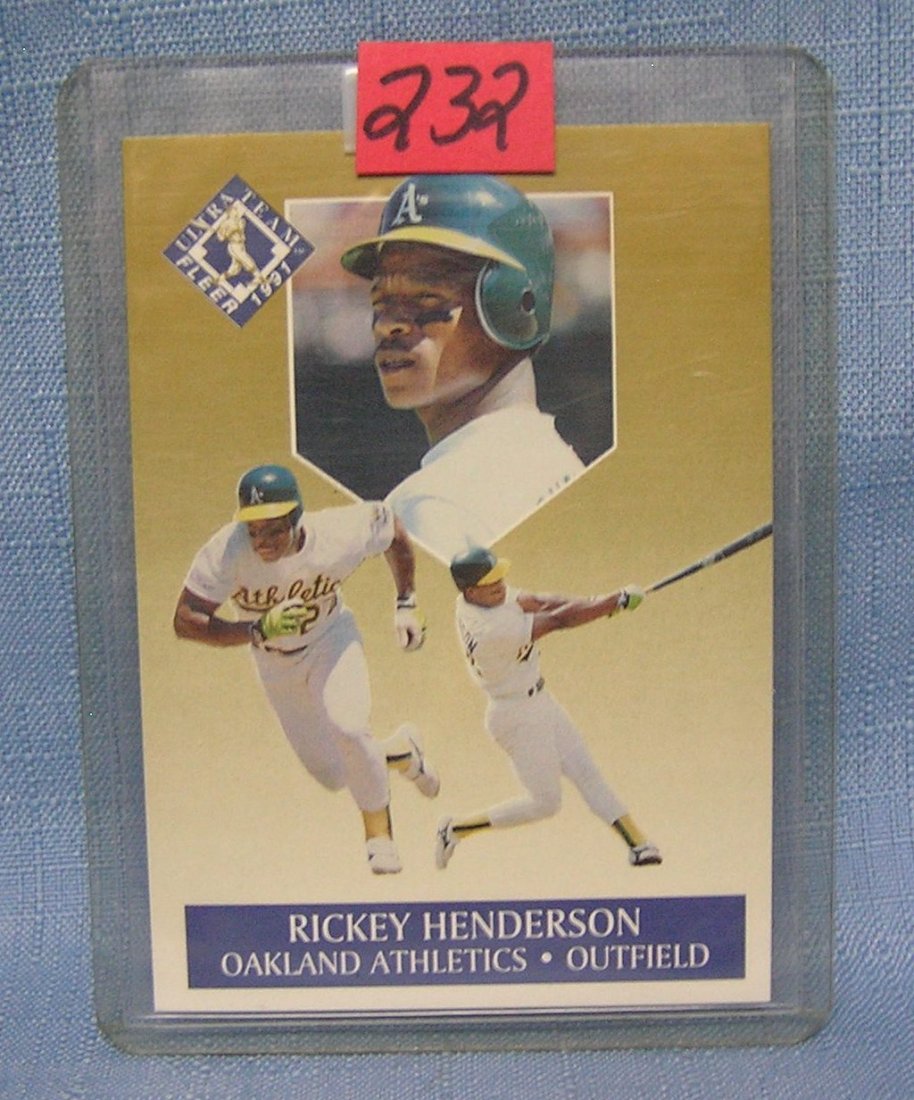 Vintage Ricky Henderson baseball card: Vintage Ricky Henderson baseball card $15.00-$25.00