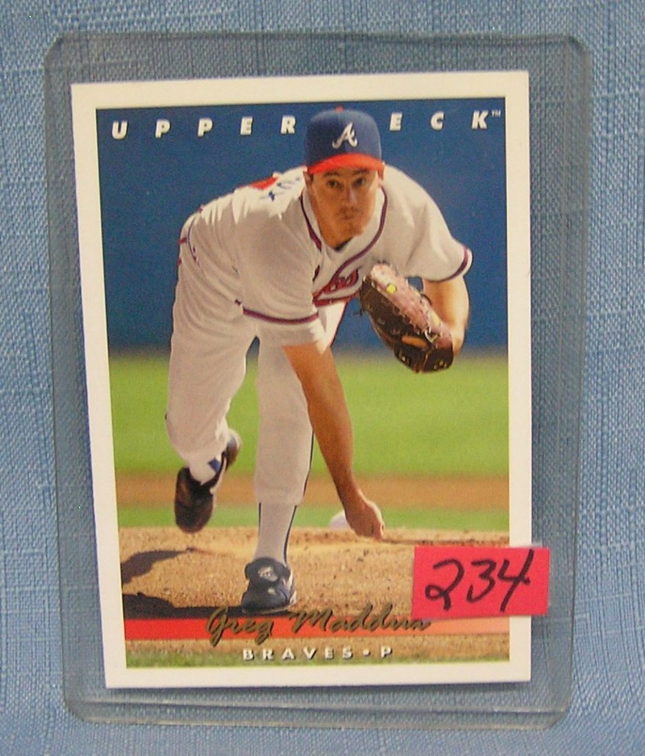 Vintage Greg Maddox baseball card: Vintage Greg Maddox baseball card $15.00-$25.00