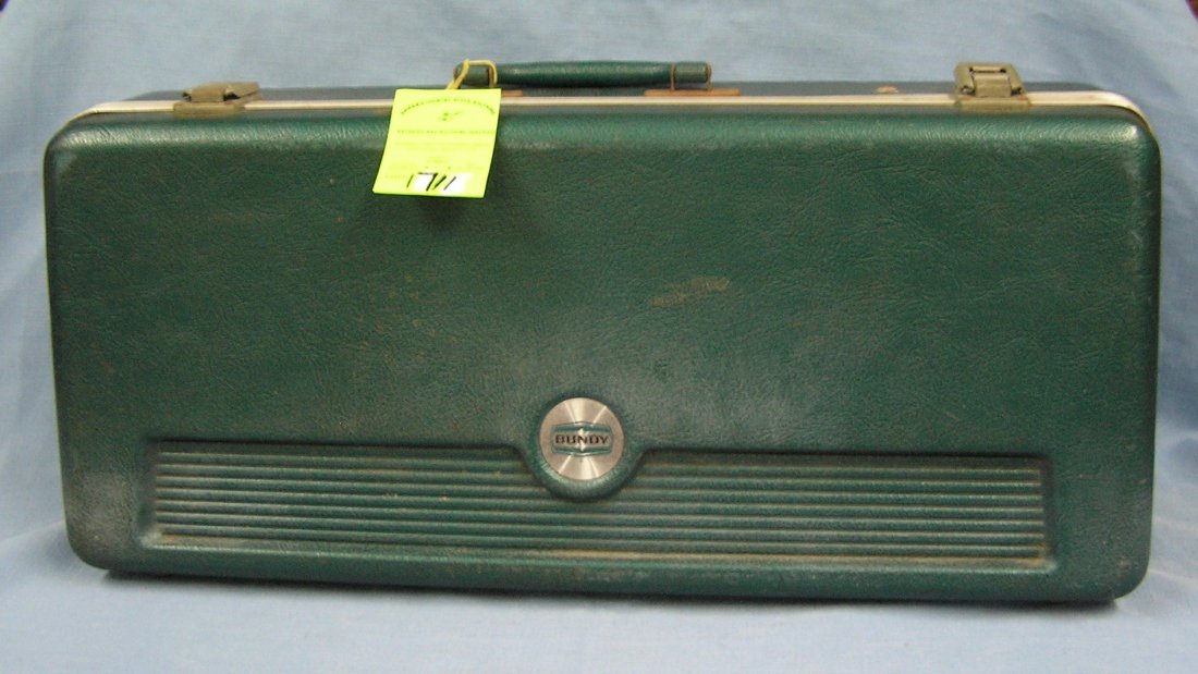 Vintage Bundy trumpet hard case Nov 07, 2014 Baker's Antiques and