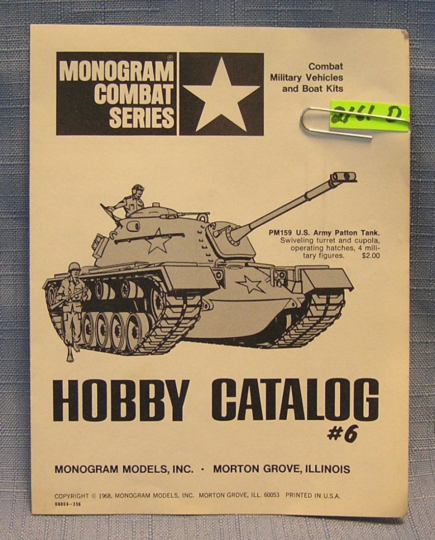 Vintage Monogram combat series model kit catalog