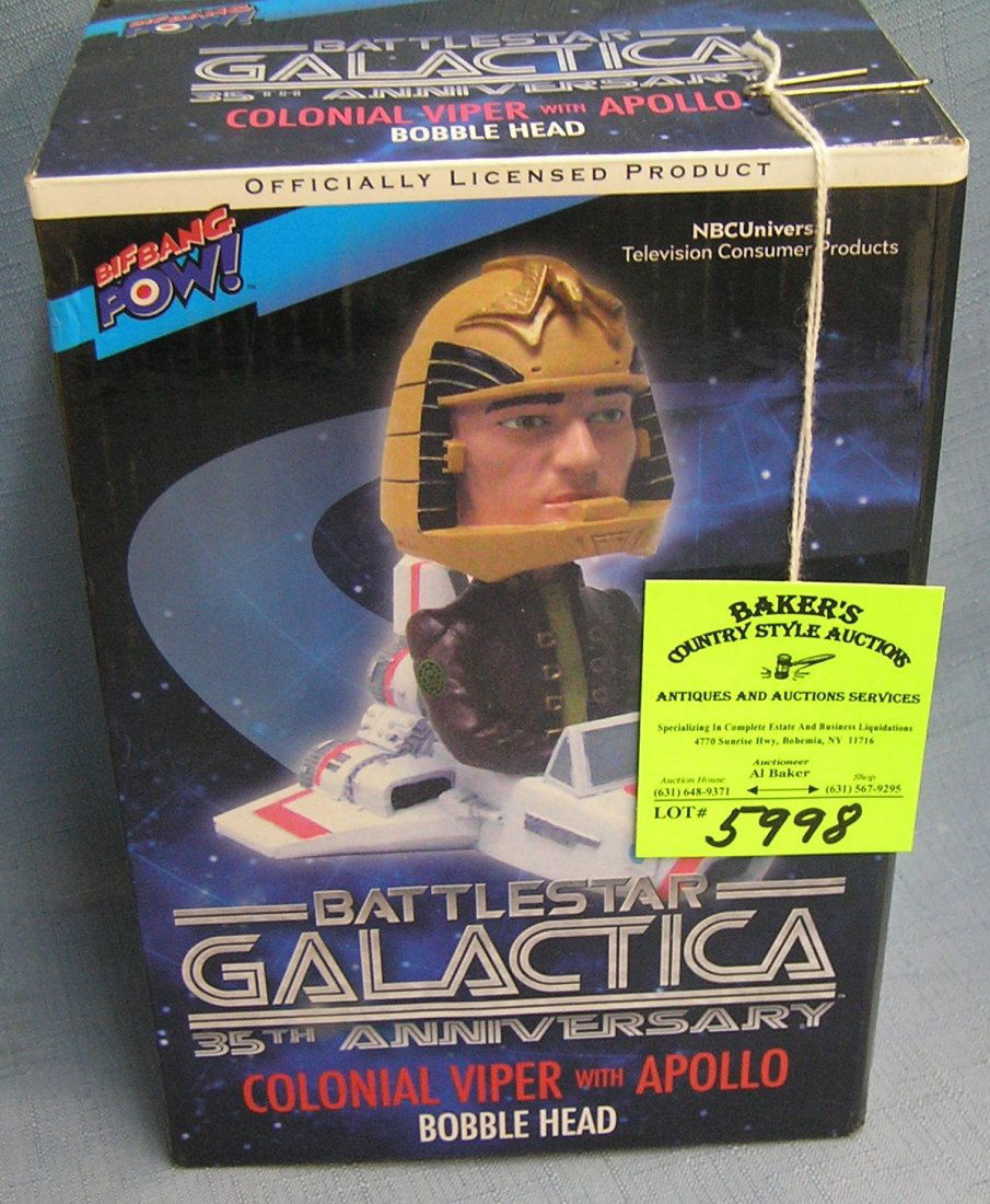 Battle star Galactica Colonel Viper action figure: Vintage Battle star Galactica Colonel Viper with Apollo bobble head action figure mint with box $25.00-$30.00