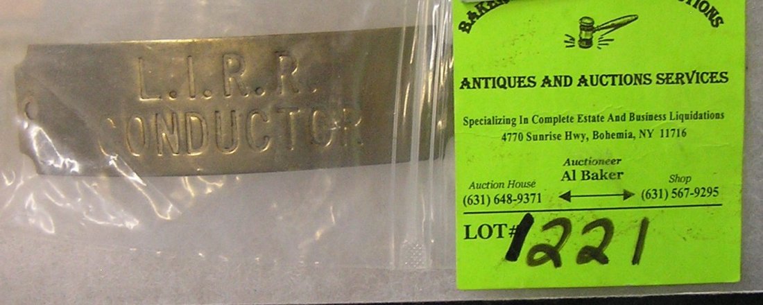 Early Long island rail road conductors hat badge: Early Long island rail road conductors hat badge est. value $30.00-$40.00