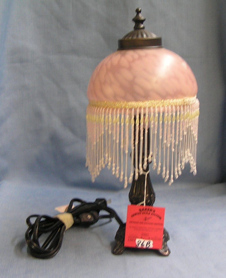 Antique style vanity/ nightstand lamp: Antique style vanity/ nightstand lamp est. value $40.00-$60.00
