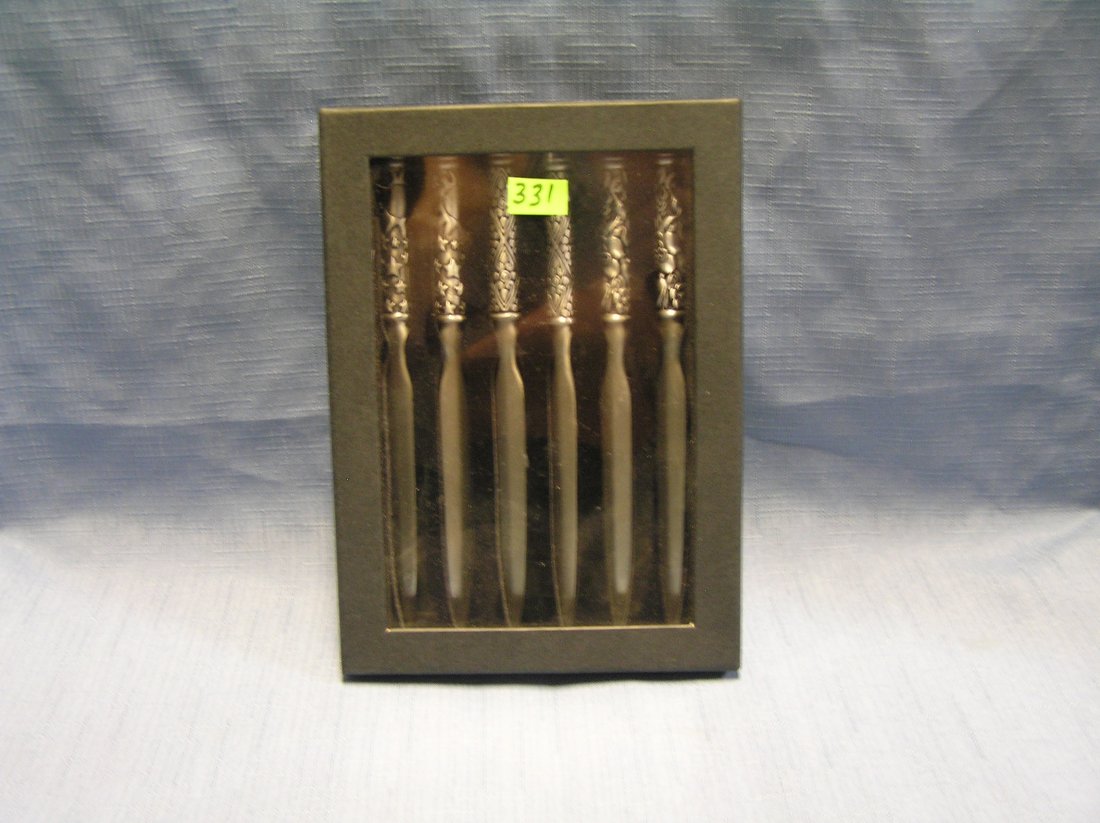 Set of six letter openers: Set of six pewter letter openers est. value $35.00-$45.00