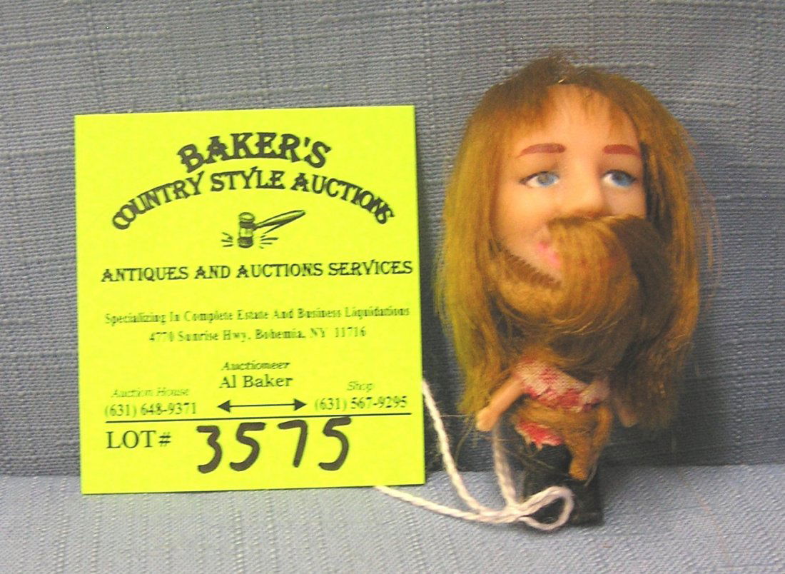 Vintage miniature hairy boy doll: Vintage miniature hairy boy doll circa 1968 Little Kiddles type unusual excellent est. value $30.00-$35.00