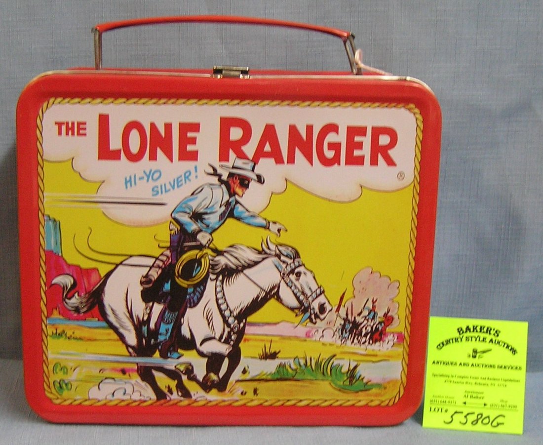 Large all tin Lone Ranger Lunch box: Large all tin Lone Ranger Lunch box $50.00-$60.00