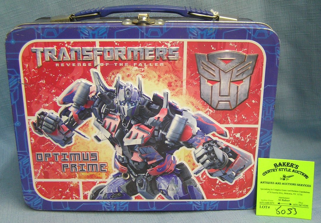 Vintage all metal transformers lunch box: Vintage all metal transformers lunch box less thermos $25.00-$30.00