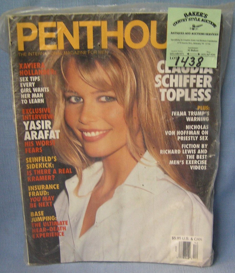 Vintage penthouse magazine featuring Claudia Schiffer