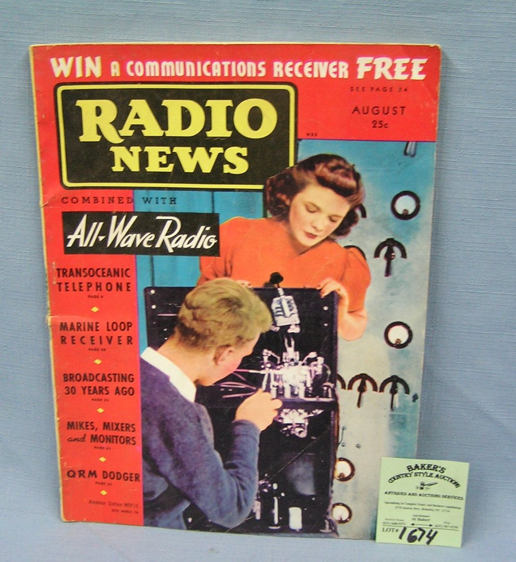 Vintage Radio News radio magazine: Vintage Radio News radio magazine circa 1930’s est. value $25.00-$30.00
