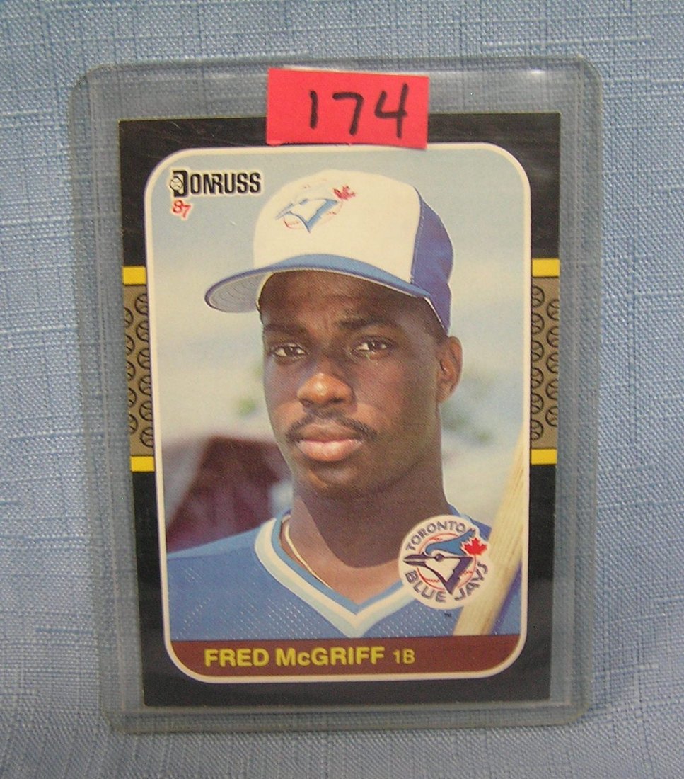 Vintage Fred McGriff rookie baseball card: Vintage Fred McGriff rookie baseball card $25.00-$30.00