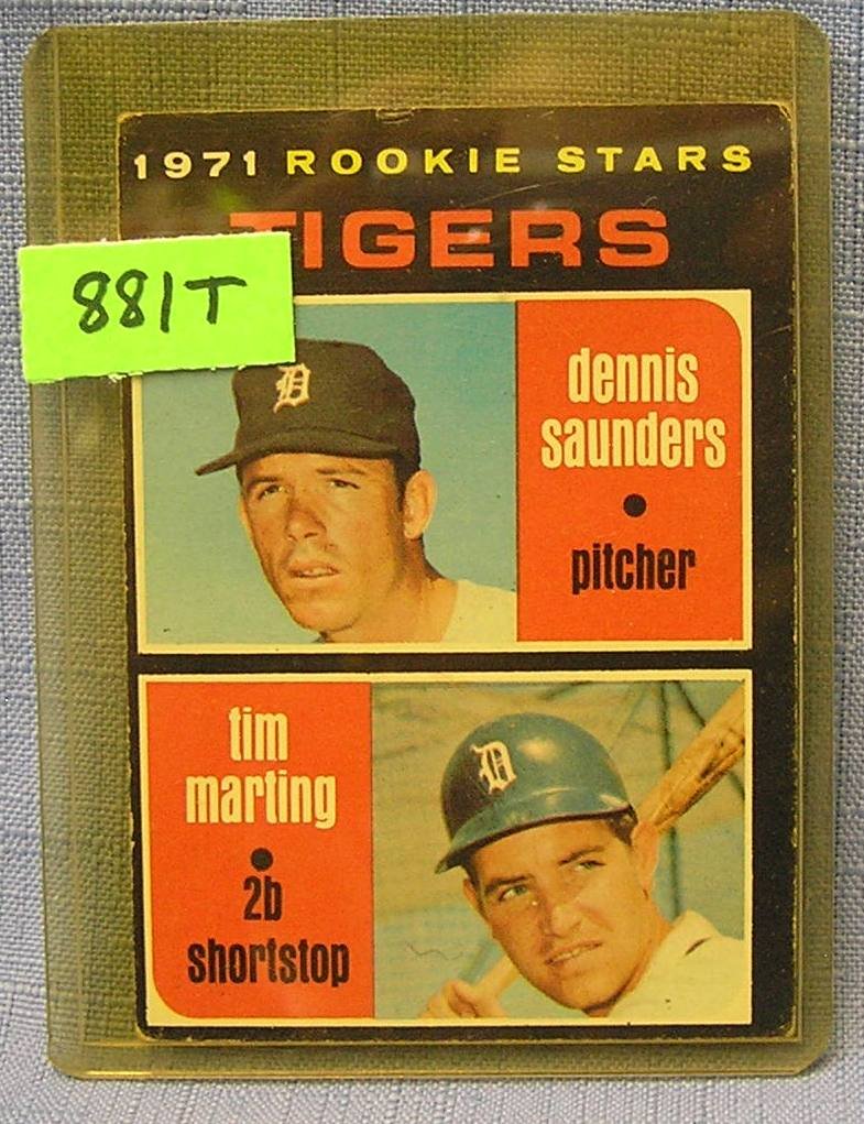 Rookie baseball card: Dennis Saunders and Tim Marting: Vintage rookie baseball card includes Dennis Saunders and Tim Marting $25.00-$30.00