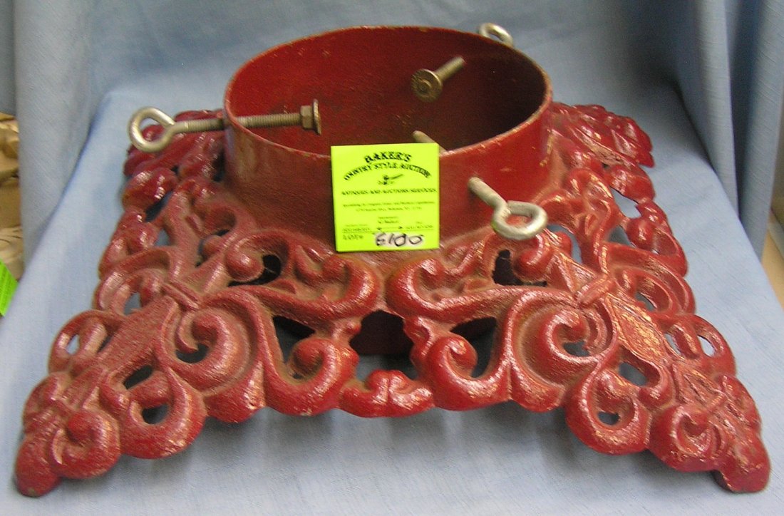 Large vintage cast iron Christmas tree stand: Large vintage cast iron Christmas tree stand $100.00-$125.00