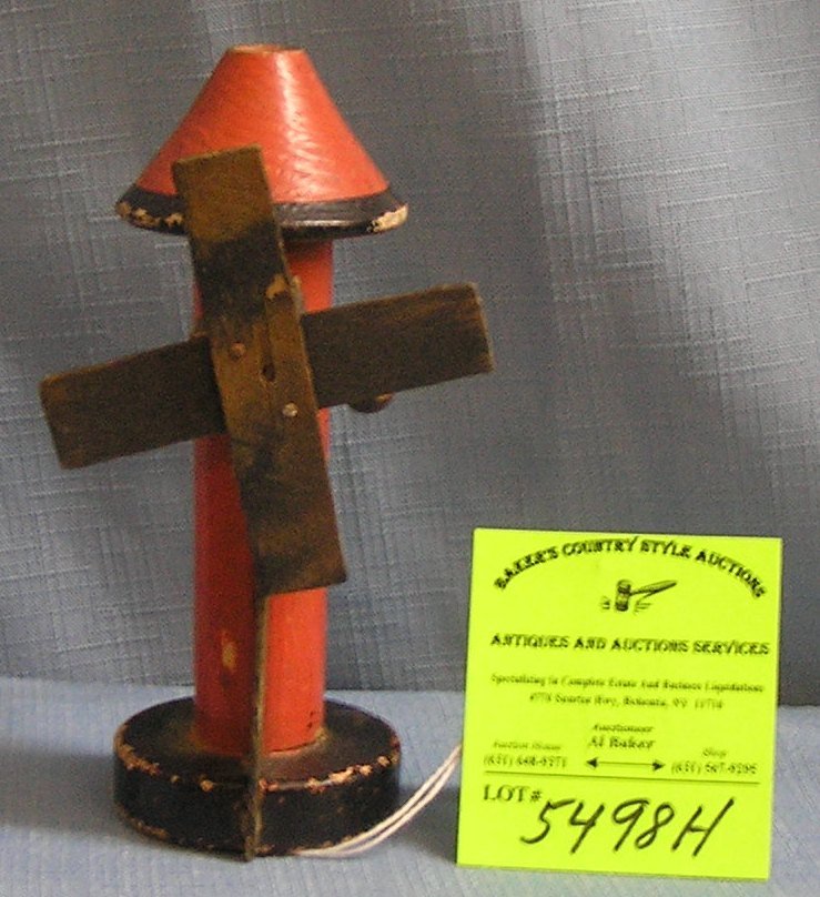 Antique wooden fire alarm shaped clicker toy and: Antique wooden fire alarm shaped clicker toy and whistle circa early 1900’s $100.00-$125.00