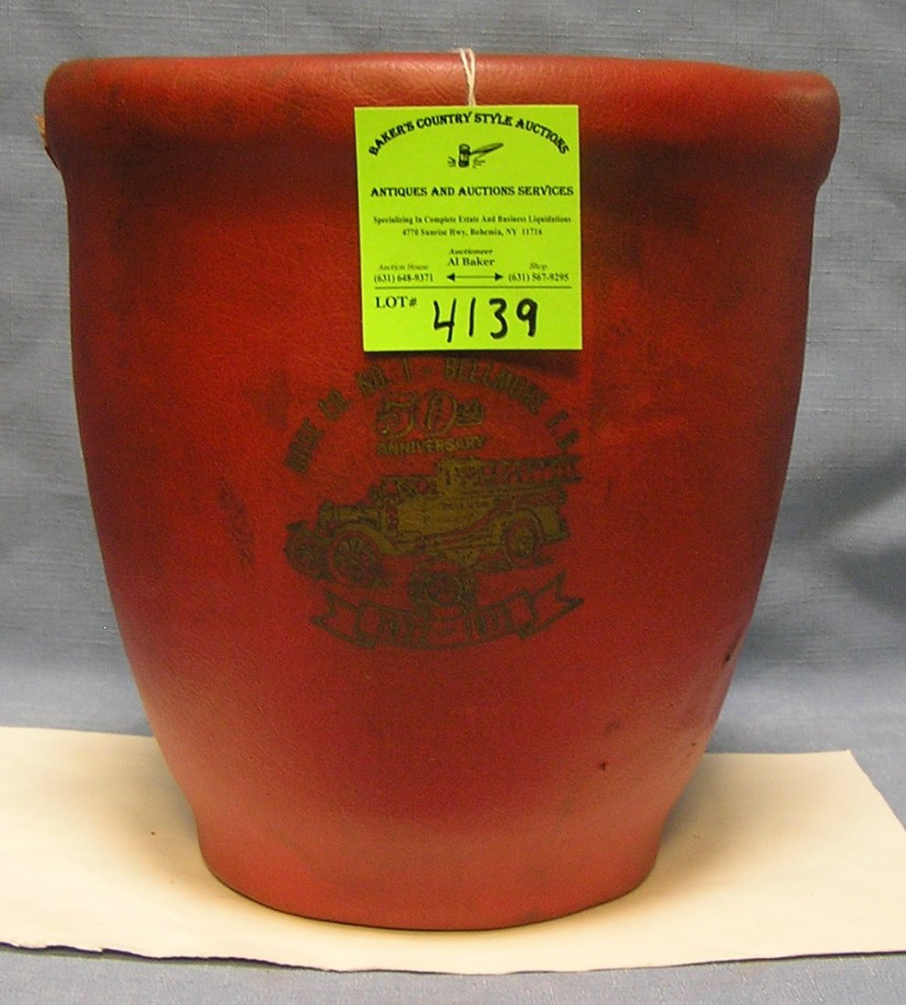 Vintage Bellmore long island fire bucket: Vintage 50th anniversary Bellmore long island fire bucket $40.00-$60.00