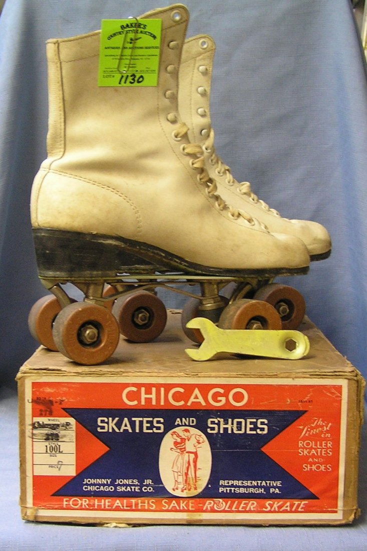 Pair of vintage roller skated with original box: Pair of vintage roller skated with original box $30.00-$40.00