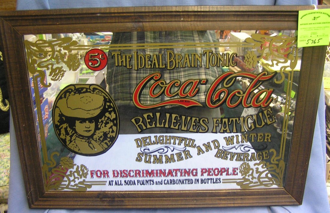Vintage limited edition Coca-Cola framed mirror: Vintage limited edition Coca-Cola framed mirror $65.00-$75.00