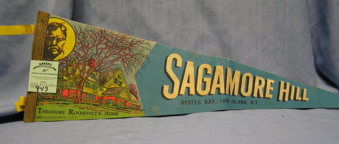 Vintage Theodore Roosevelt Sagamore hill souvenir: Vintage Theodore Roosevelt Sagamore hill souvenir banner