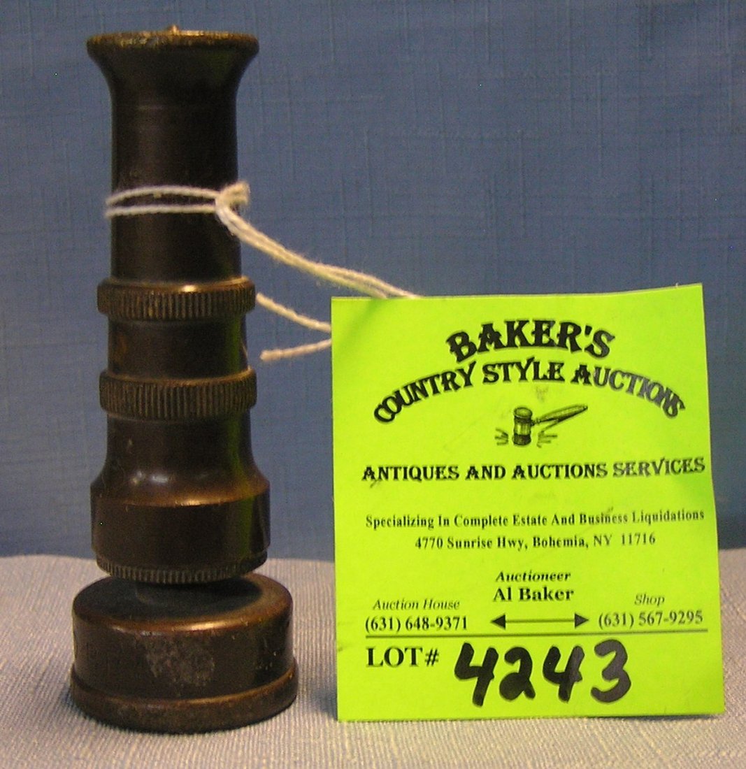 Vintage solid brass nozzle: Vintage solid brass nozzle $20.00-$25.00