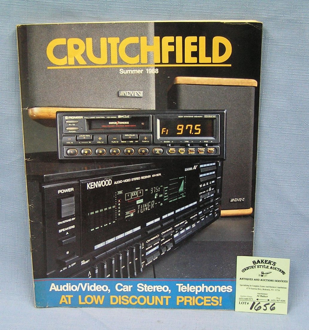 Vintage Crutchfield stereo and electronics catalog: Vintage Crutchfield stereo and electronics catalog est. value $25.00-$35.00