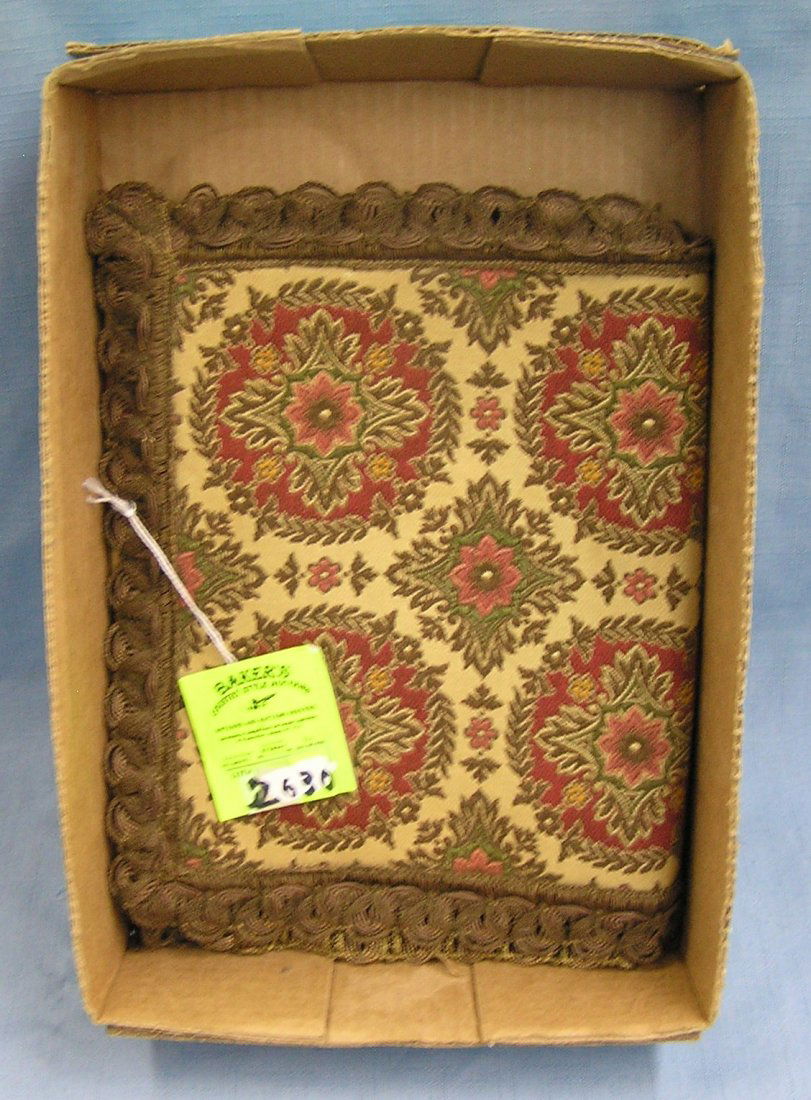 Antique hand stitched table runner: Antique hand stitched table runner est. value $40.00-$50.00