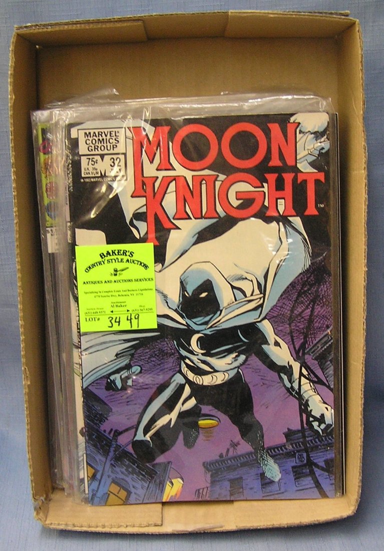 Collection of vintage Marvel super hero comic books: Collection of vintage Marvel super hero comic books includes Moon Knight, Iron Man, Black Panther and more est. value $50.00-$60.00