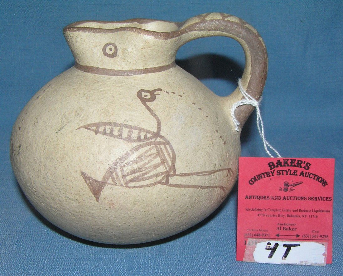 Hand painted earthenware pitcher: Hand painted earthenware pitcher