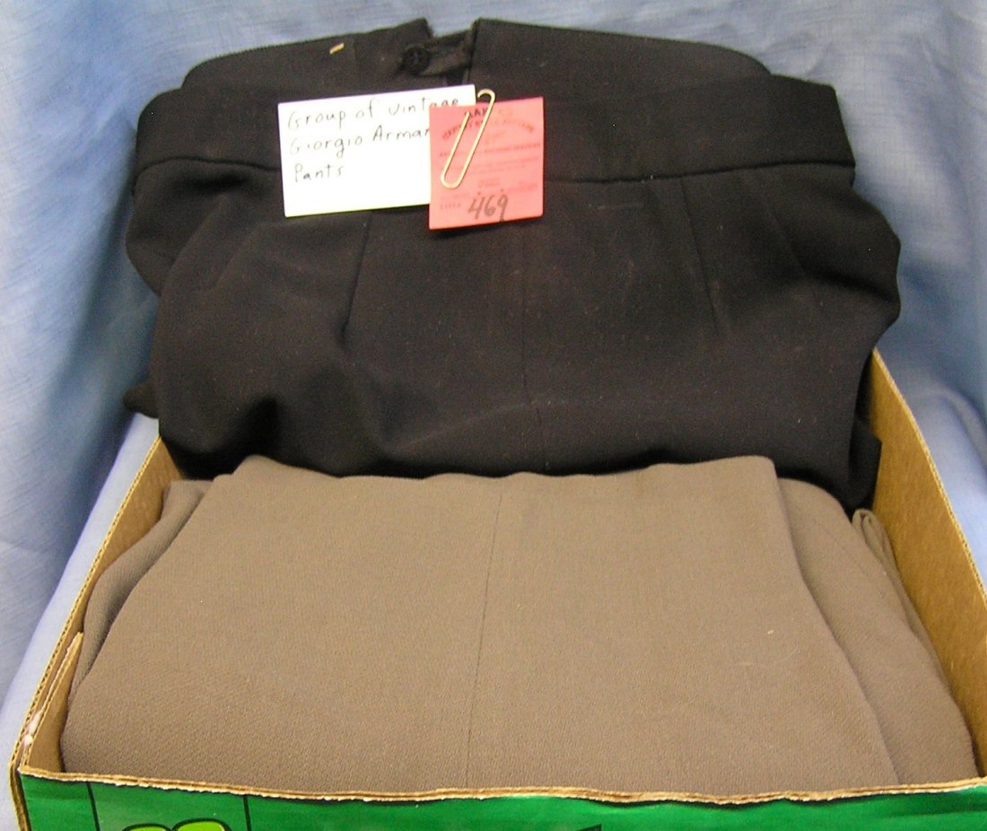 Group of vintage Giorgio Armani pants: Group of vintage Giorgio Armani pants est. value $50.00-$75.00