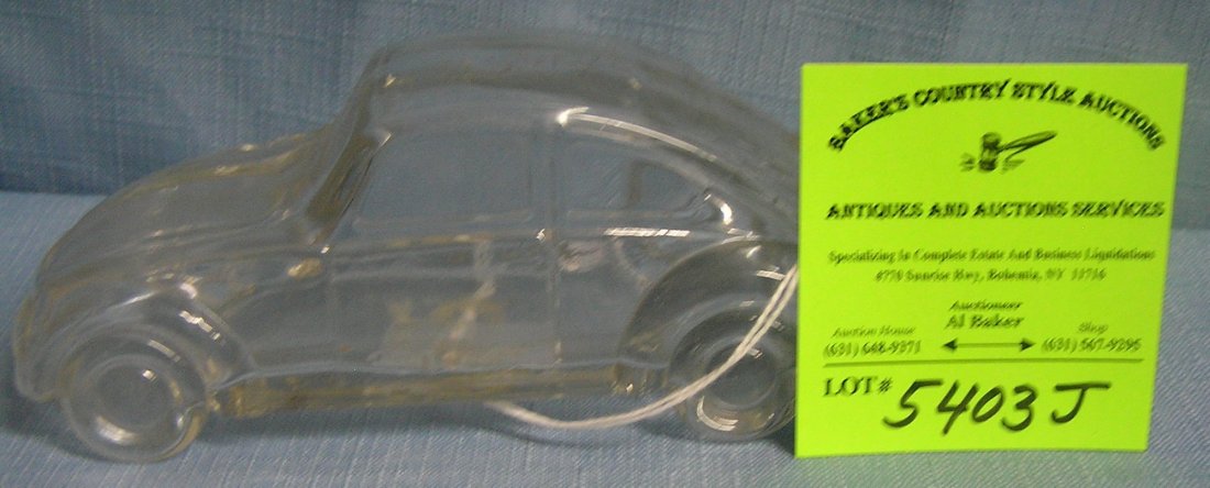 Early glass Volkswagen beetle candy container: Early glass Volkswagen beetle candy container $65.00-$75.00
