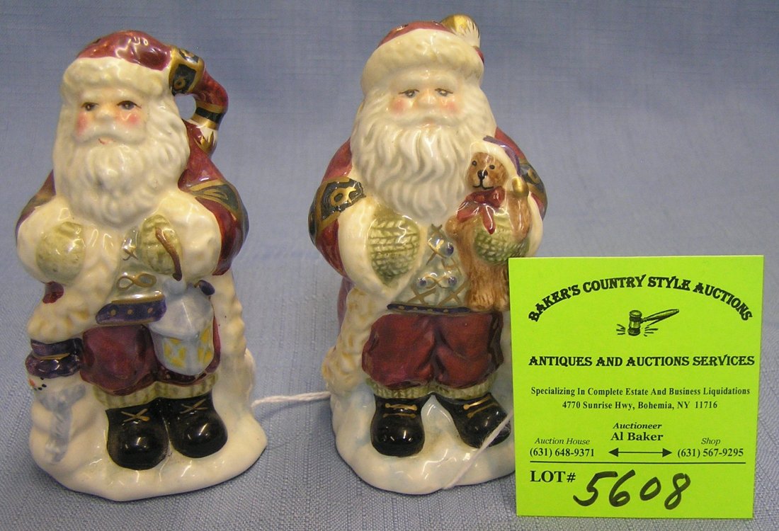 Pair of figural Santa Claus salt and pepper shakers: Pair of figural Santa Claus salt and pepper shakers $20.00-$25.00