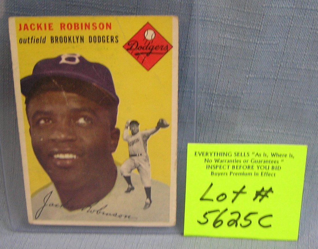 Vintage Topps Jackie Robinson baseball card: Vintage 1954 Topps Jackie Robinson baseball card $225.00-$250.00