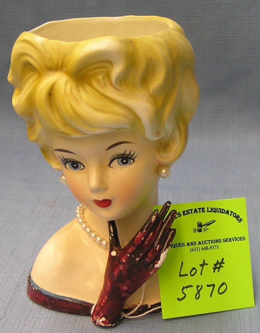 High quality hand painted Lefton china head vase: High quality hand painted Lefton china head vase $50.00-$60.00