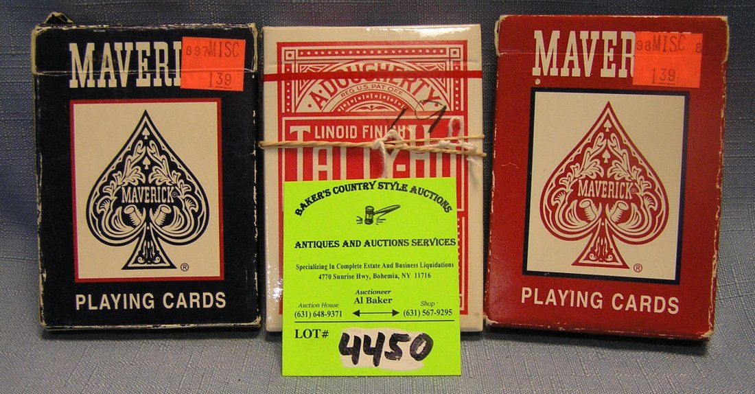 Three decks of vintage playing cards: Three decks of vintage playing cards $25.00-$30.00