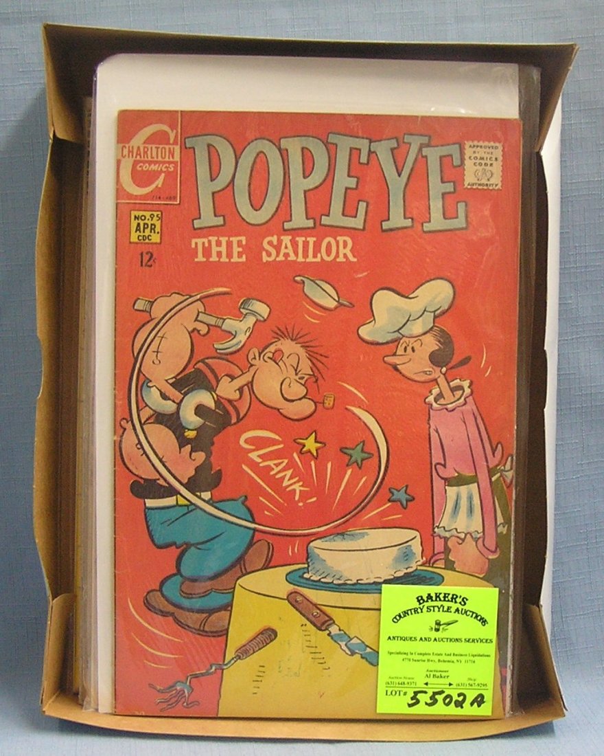 Group of vintage cartoon character related comic books: Group of vintage cartoon character related comic books includes Popeye, Casper, Sad Sack, Dennis the Menace, Richie Rich est. value $50.00-$60.00