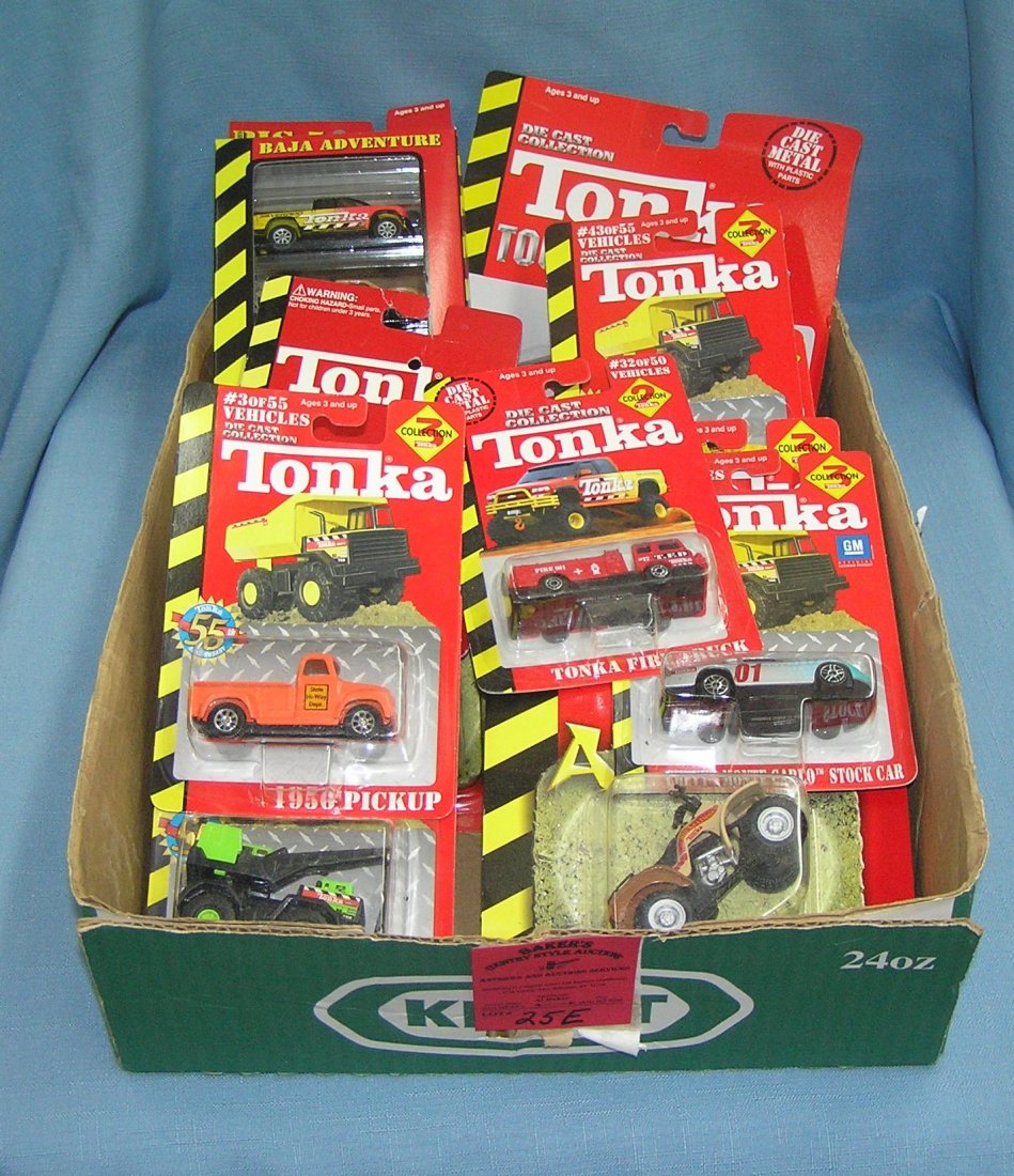 Box full of mint and packaged Tonka Toys: Box full of mint and packaged Tonka Toys est. value $40.00-$50.00