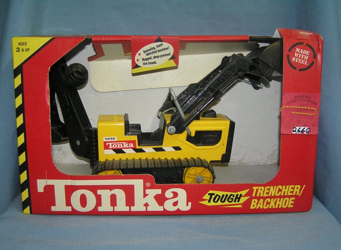 Tonka Tough trencher and backhoe: Tonka Tough trencher and backhoe mint in original box est. value $35.00-$45.00