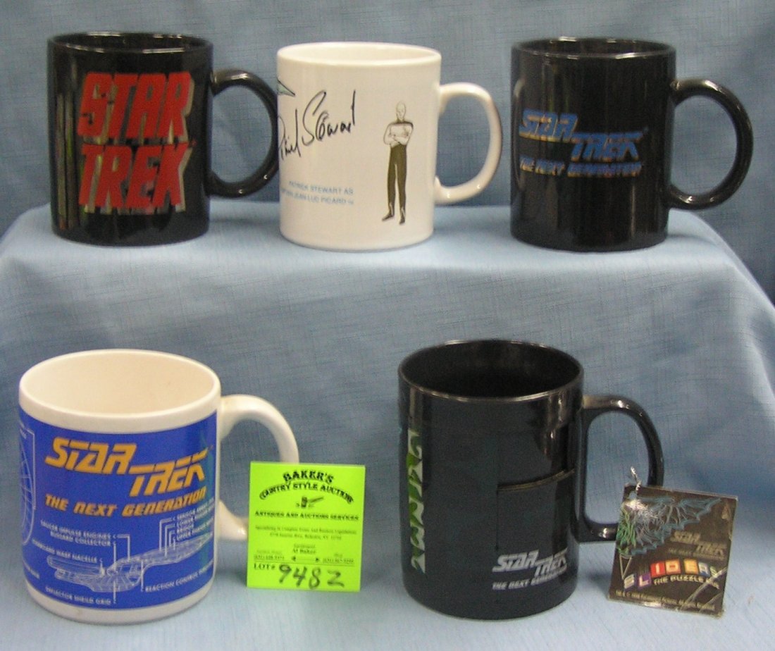 Group of 5 vintage Star Trek mugs: Group of 5 vintage Star Trek mugs est. value $40.00-$60.00