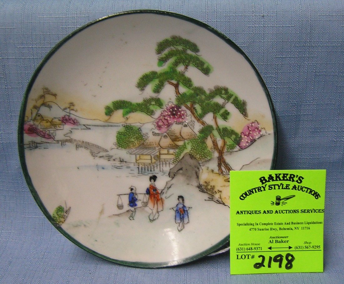 Early Japanese hand painted Nippon plate: Early Japanese hand painted Nippon plate est. value $25.00-$35.00
