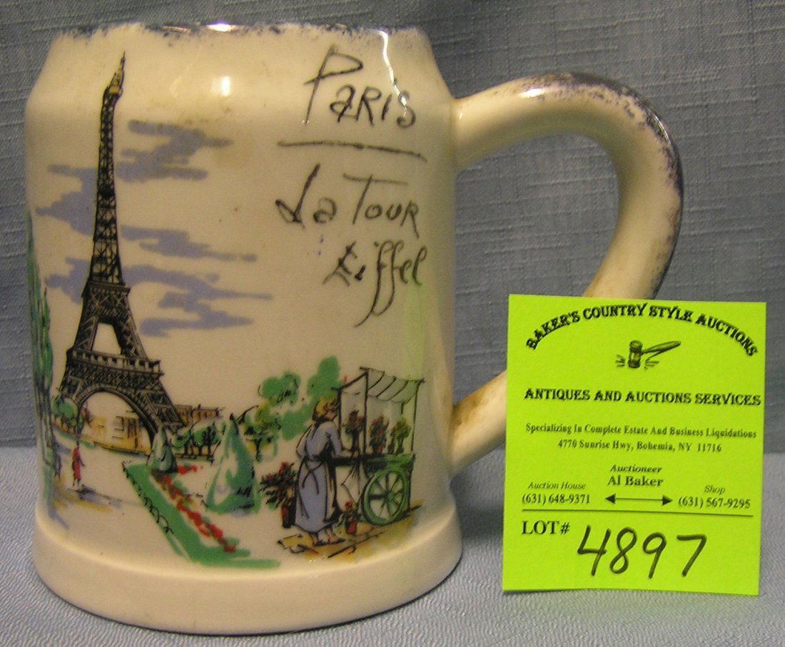 Early Paris France double sided shaving mug: Early Paris France double sided shaving mug $200.00-$250.00