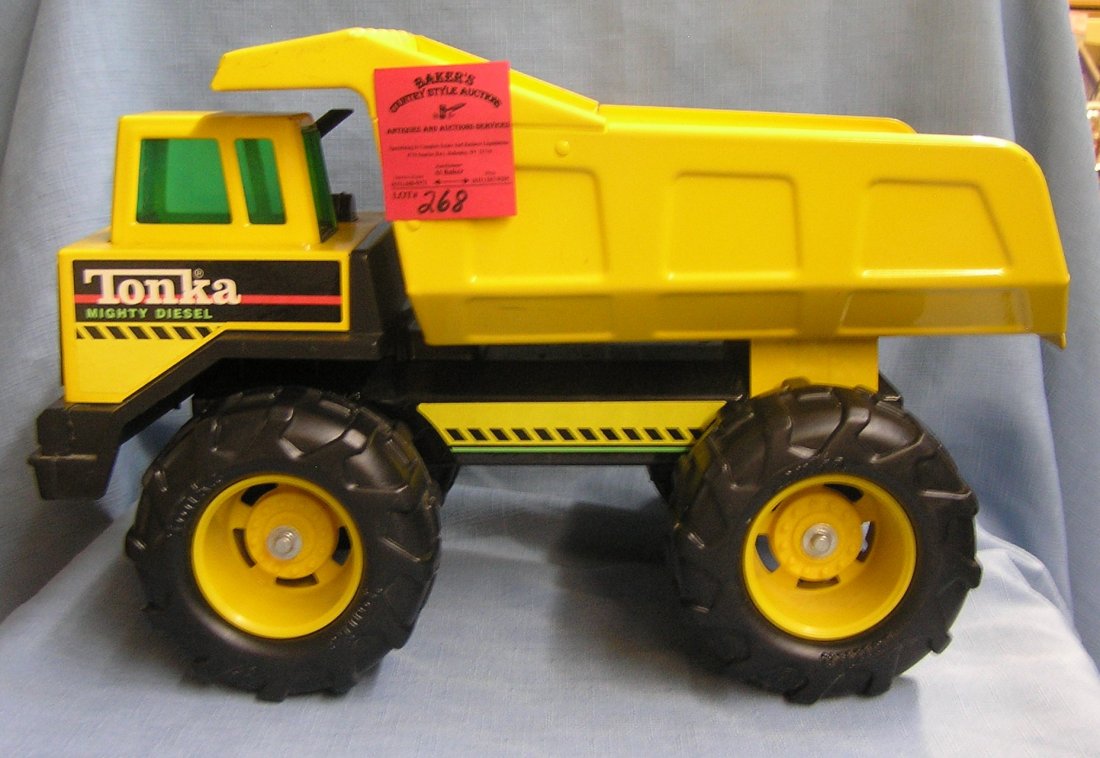 Large scale Tonka Mighty Diesel dump truck: Large scale Tonka Mighty Diesel dump truck est. value $40.00-$50.00