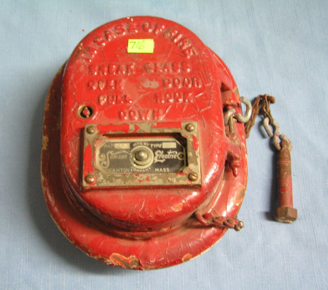 Antique Sampson fire call box: Antique Sampson fire call box est. value $250.00-$300.00